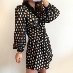 Metallic thread shirt dress